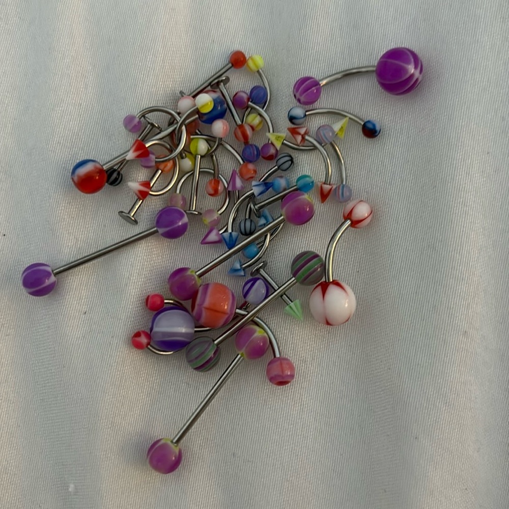 10 for $8 Brand New Tongue Rings and Belly Button Rings!